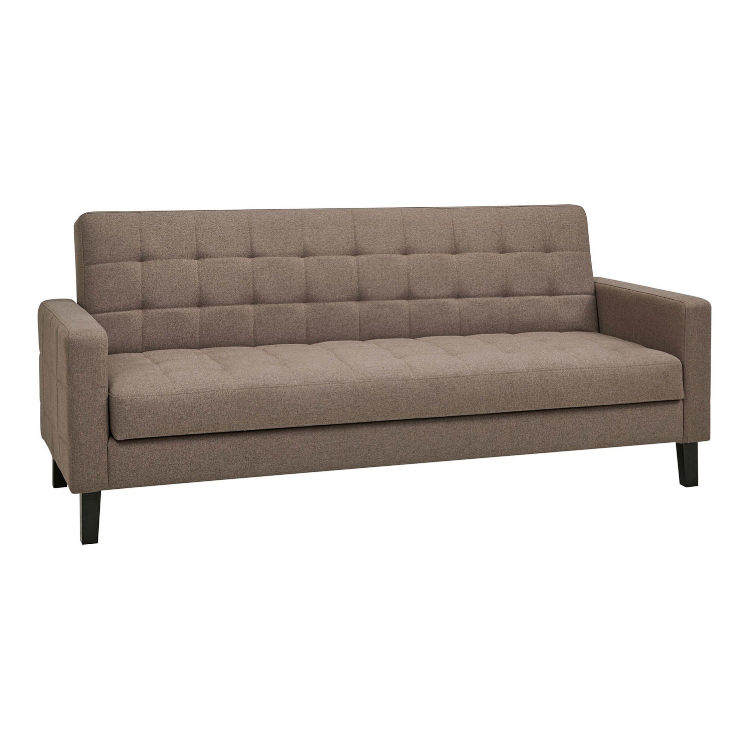 Milton Sofa Bett - Sofa Bett mit Lagerung, braune, schwarze Beine HN1089