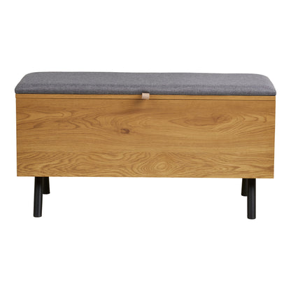 BARCO -Bank mit Speicher - Bank mit Speicher, Eiche Look 92x33x48 cm