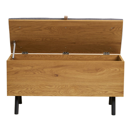 BARCO -Bank mit Speicher - Bank mit Speicher, Eiche Look 92x33x48 cm