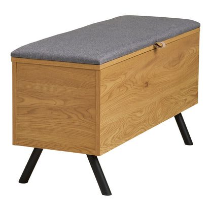 BARCO -Bank mit Speicher - Bank mit Speicher, Eiche Look 92x33x48 cm