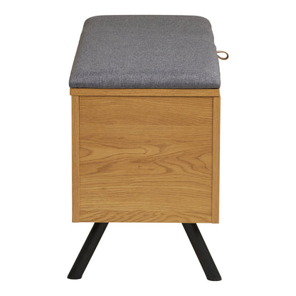 BARCO -Bank mit Speicher - Bank mit Speicher, Eiche Look 92x33x48 cm