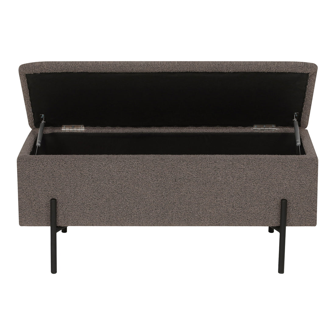 Watford Bench - Bank mit Lagerung, Bouclé, Brown 95x36.5x43 cm, HN1061