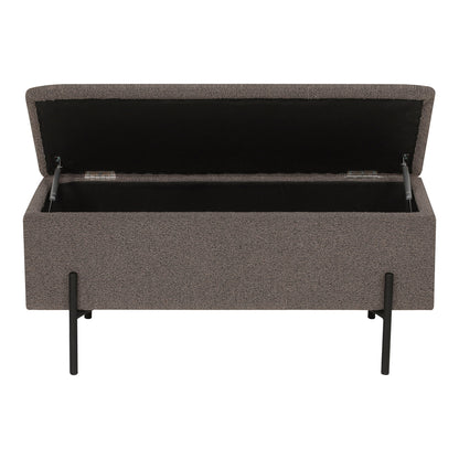 Watford Bench - Bank mit Lagerung, Bouclé, Brown 95x36.5x43 cm, HN1061