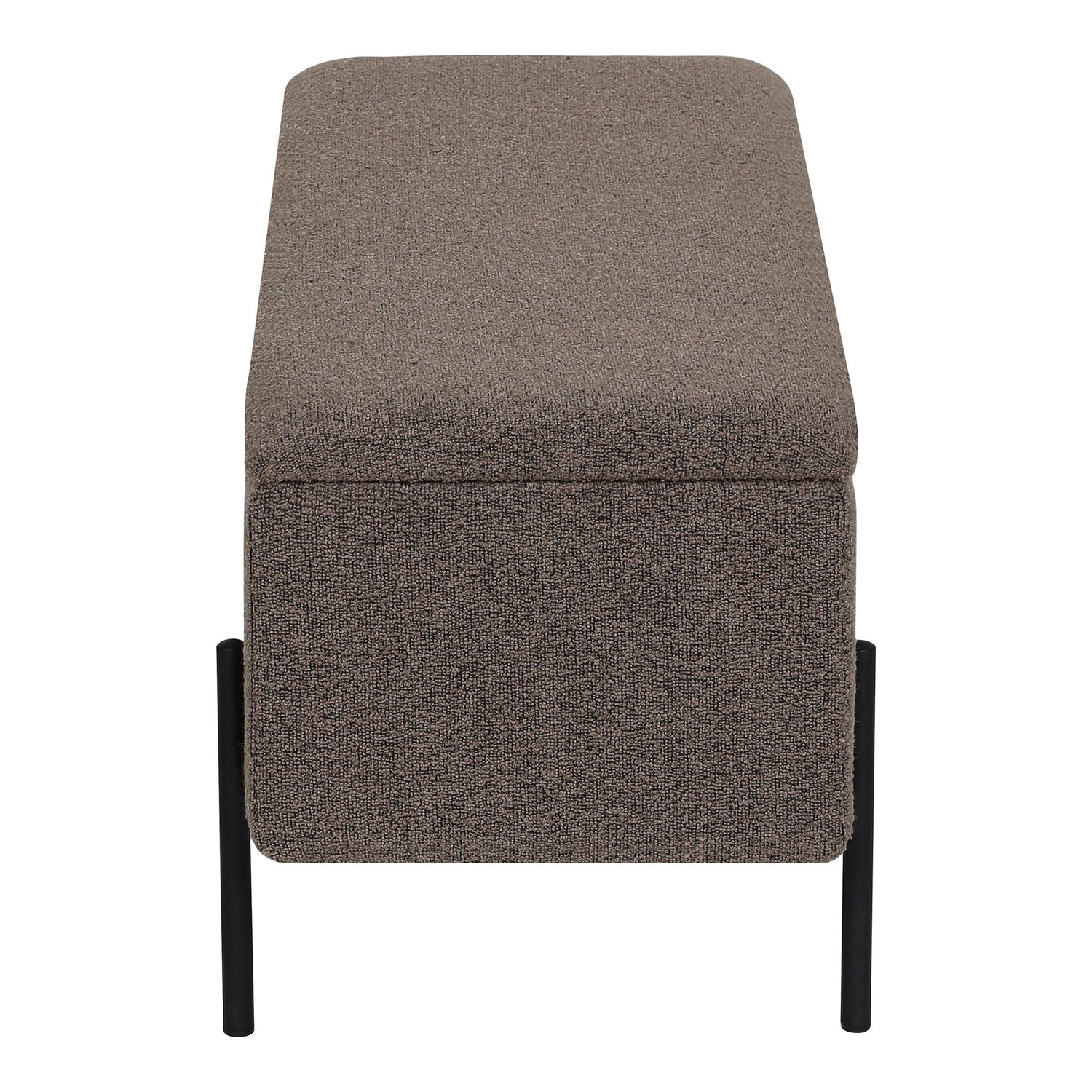 Watford Bench - Bank mit Lagerung, Bouclé, Brown 95x36.5x43 cm, HN1061