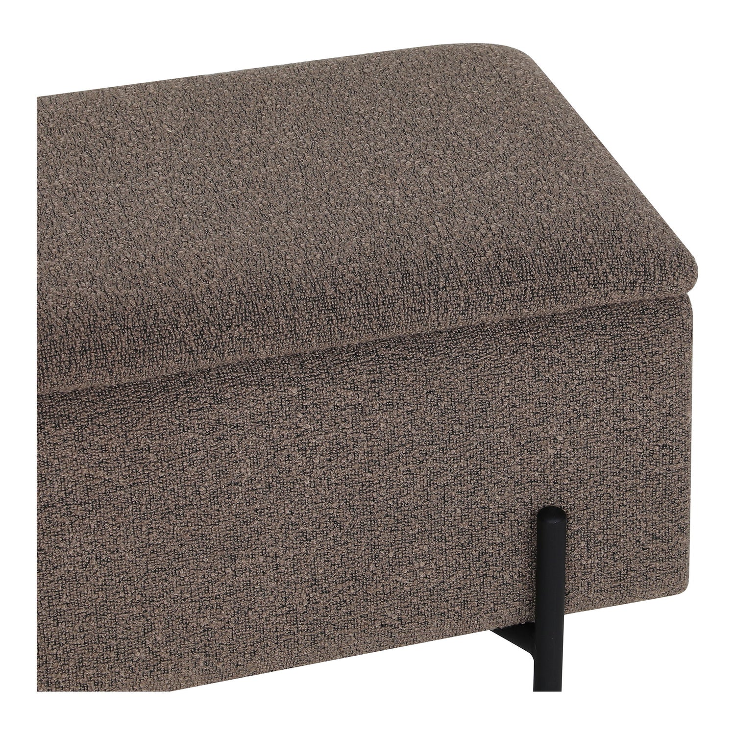 Watford Bench - Bank mit Lagerung, Bouclé, Brown 95x36.5x43 cm, HN1061