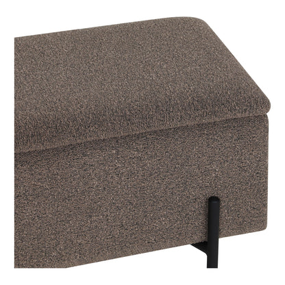 Watford Bench - Bank mit Lagerung, Bouclé, Brown 95x36.5x43 cm, HN1061