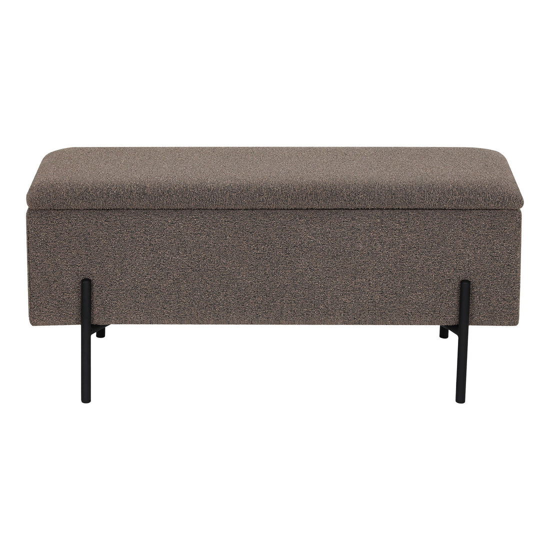 Watford Bench - Bank mit Lagerung, Bouclé, Brown 95x36.5x43 cm, HN1061