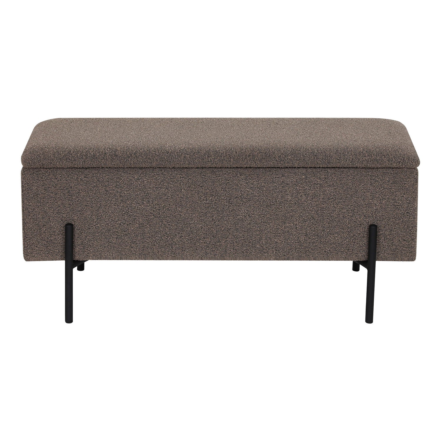 Watford Bench - Bank mit Lagerung, Bouclé, Brown 95x36.5x43 cm, HN1061