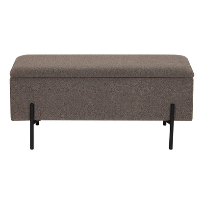 Watford Bench - Bank mit Lagerung, Bouclé, Brown 95x36.5x43 cm, HN1061
