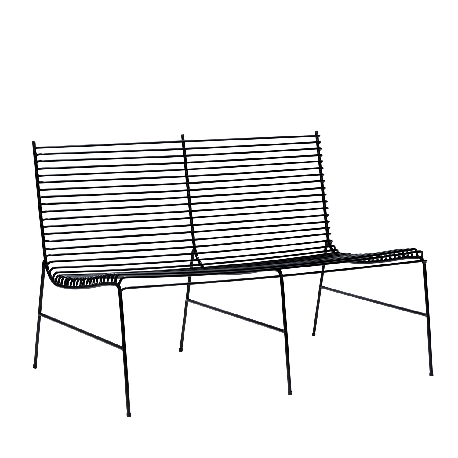 Saitenbank schwarz - 122x75xh80cm