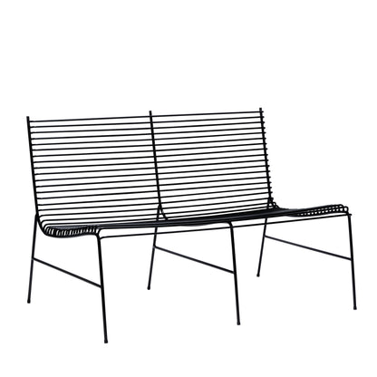 Saitenbank schwarz - 122x75xh80cm