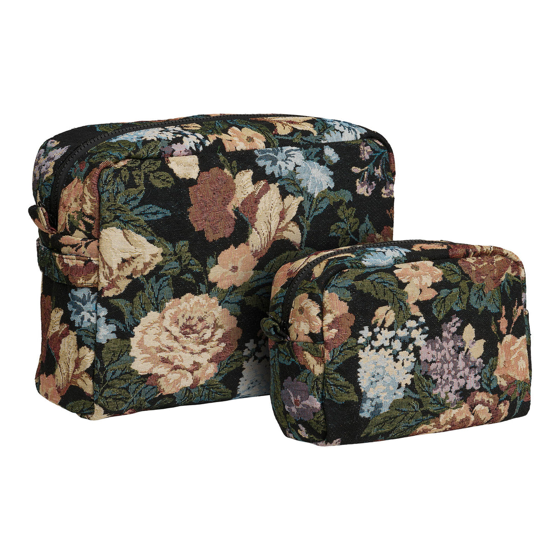 Zoe Toilettenbag - Toilettenbag, schwarzer Mix -Set von 2