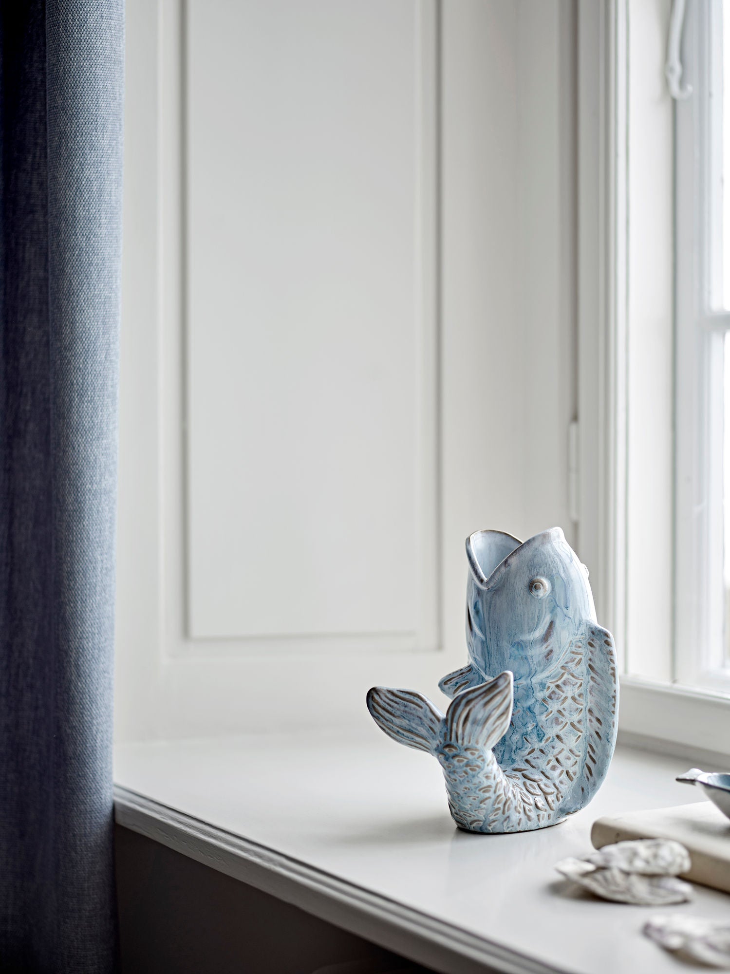 Kreative Kollektion Hiro Vase, Blue, Steinzeug