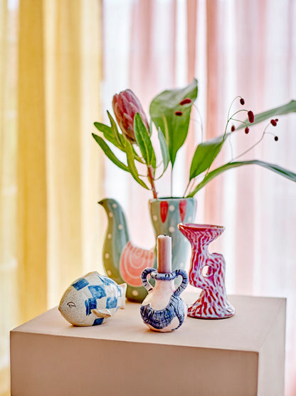 Bloomingville Trudy Vase, Grün, Steinzeug