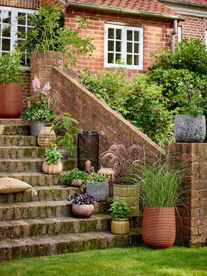 Bloomingville Marko Kräutertopf Hjules, Grau, Terrakotta