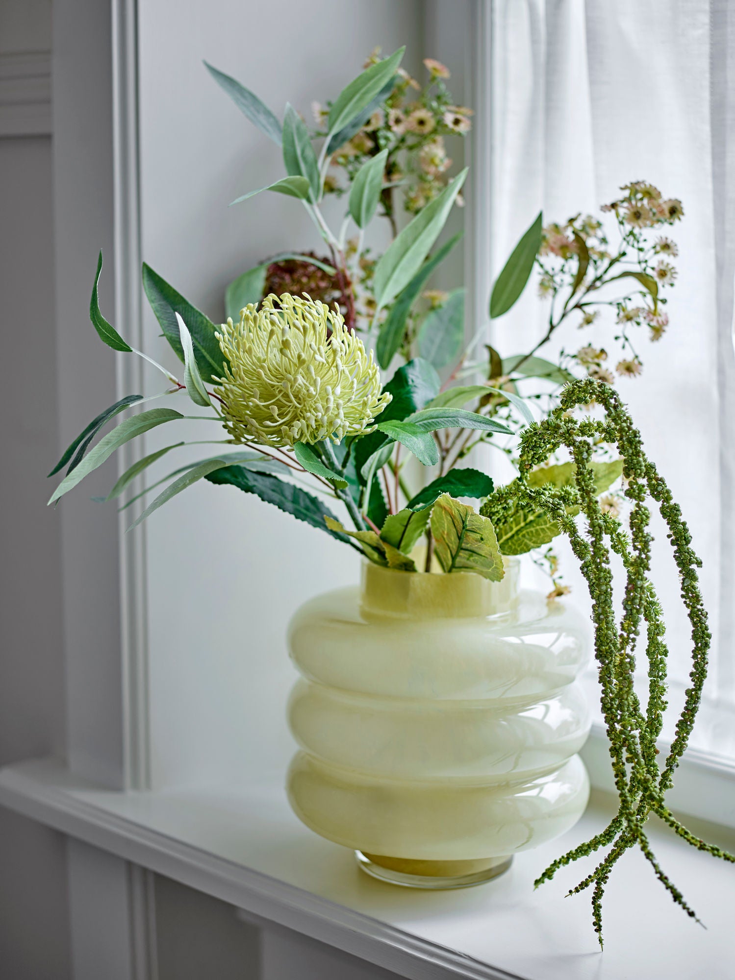 Bloomingville Sahara Vase, Gelb, Glas