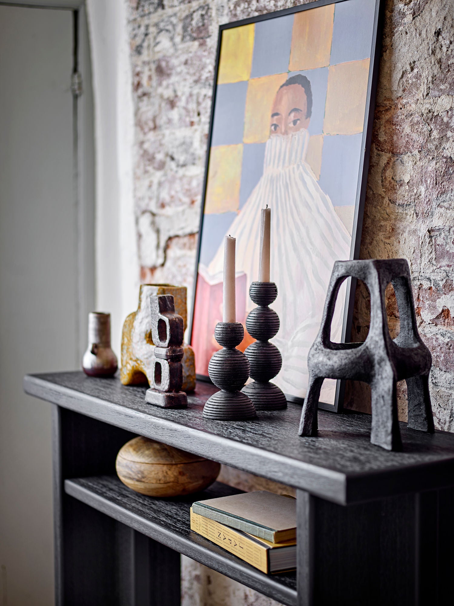 Bloomingville Kipp Candlestick, Schwarz, Mann