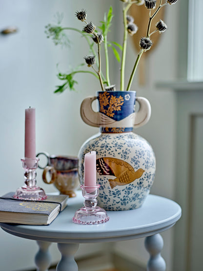 Bloomingville Hisha Vase, Blau, Steinzeug
