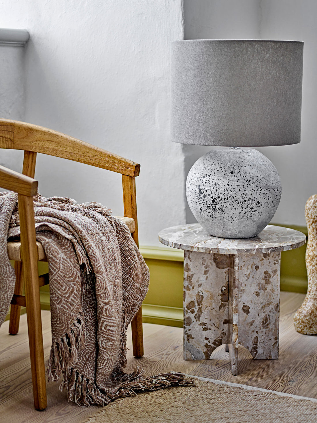 Bloomingville Isedora Tischlampe, Natur, Steinzeug