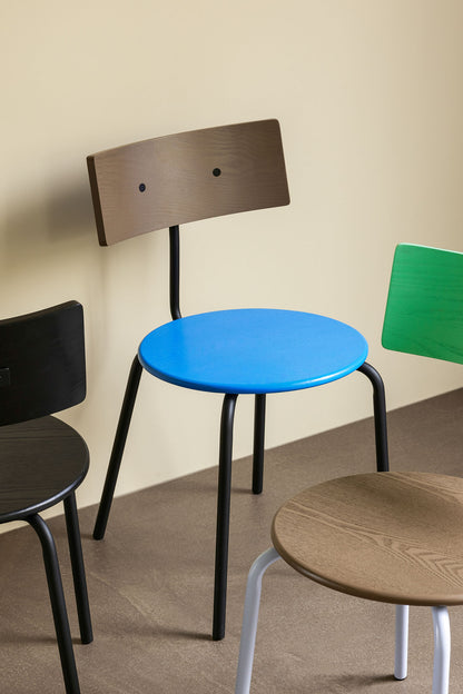 Hübsch Koi Essstuhl Blau/Braun/Schwarz