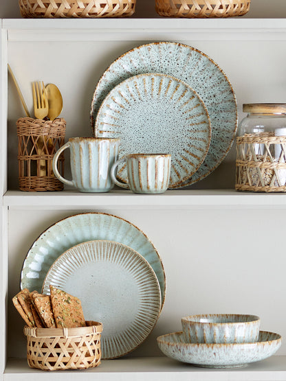 Creative Collection Fleur Design Service Set, Natur, Steinzeug
