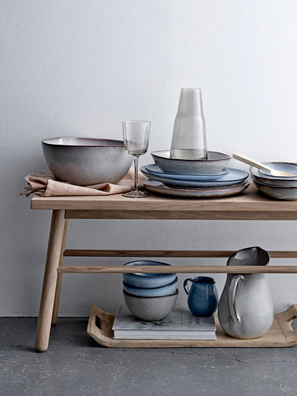 Bloomingville Sandrine Breakfast Set, Blau, Steinzeug