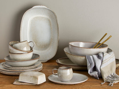 Bloomingville Sandrine Breakfast Set, Natur, Steinzeug