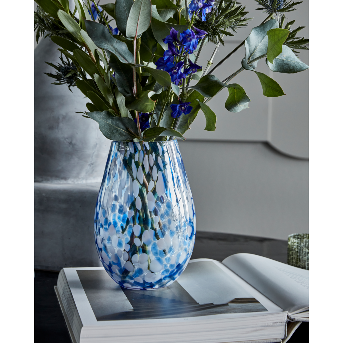 Vase, Hdmote, Blau
