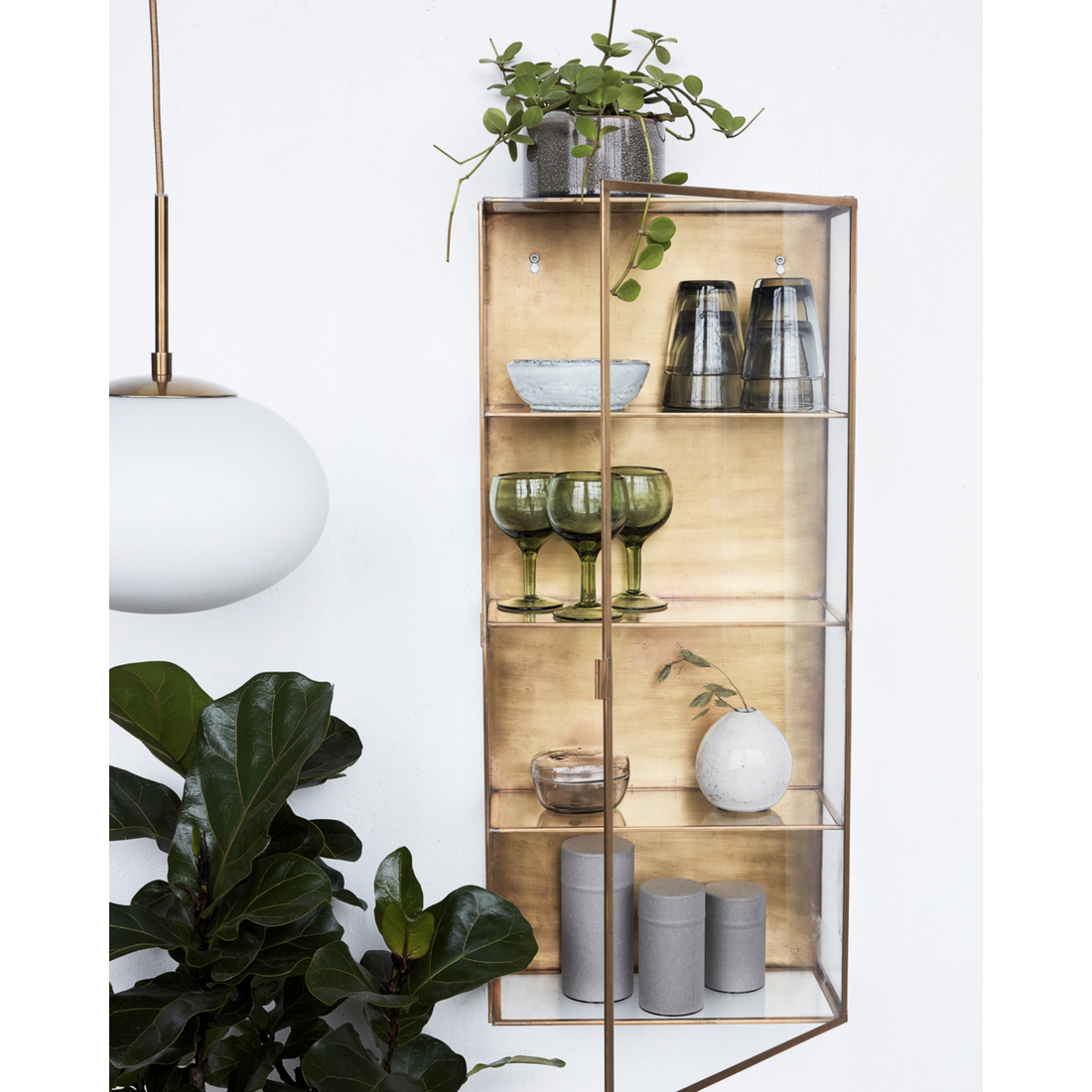 Vitrine, HDGlass, Messing 80x35 cm