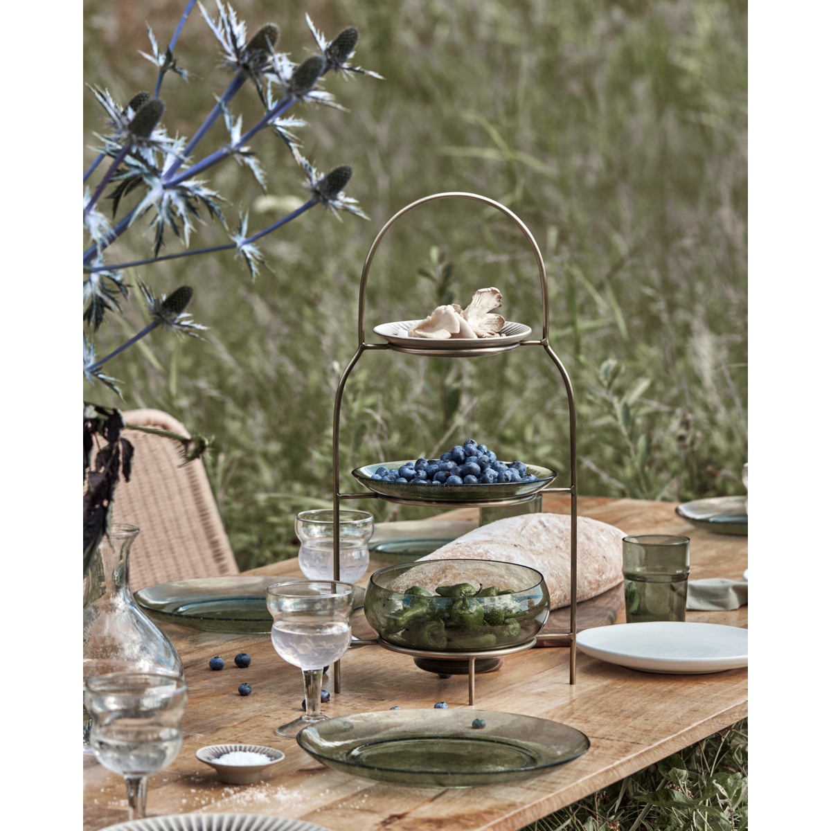 Plattenset, HDSana, antikes Messing Finish