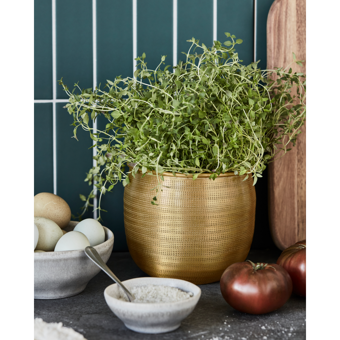 Kräutertopf, hdspot, golden