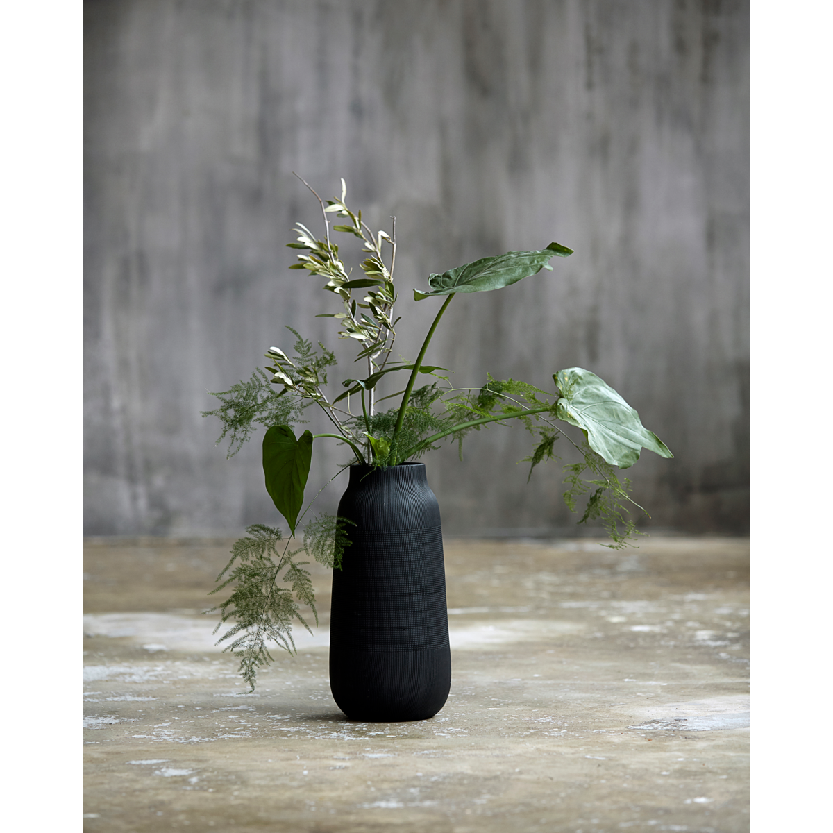 Vase, HdGroove, schwarz