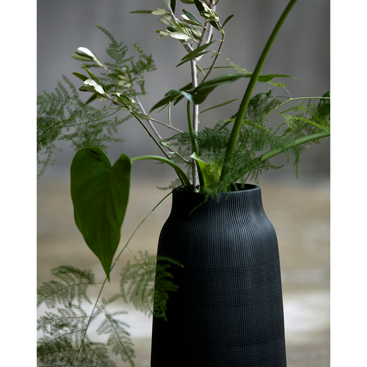 Vase, HdGroove, schwarz