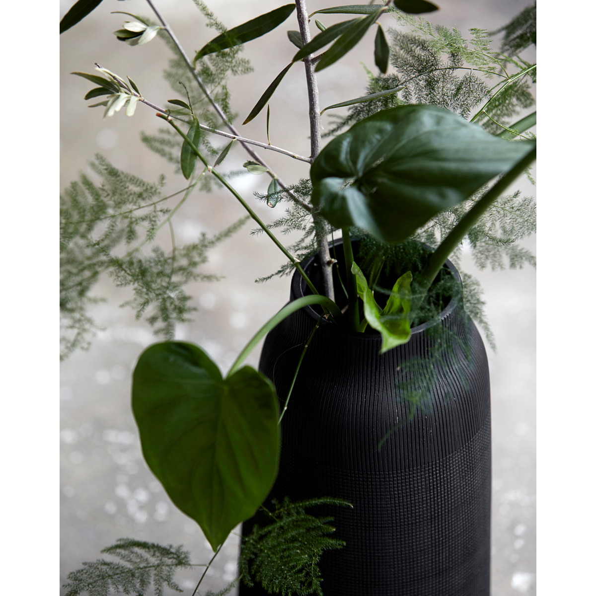 Vase, HdGroove, schwarz