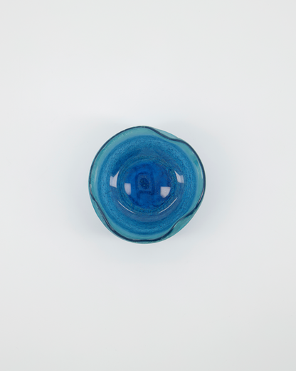 Teelichthalter, HDCrackle, Blau