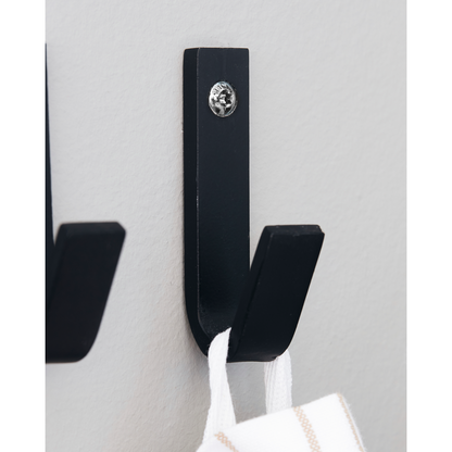 Haken, Hdbath, Schwarz B: 1 cm, H: 7 cm