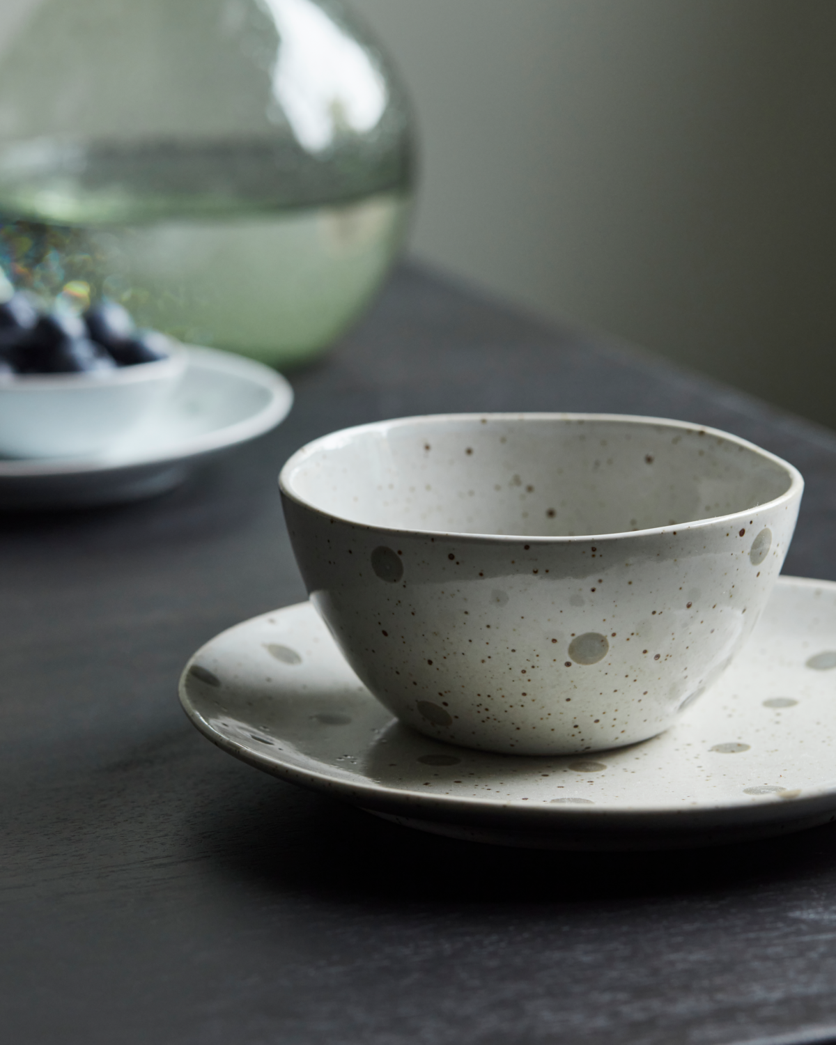 Schüssel, HDDots, Weiß; Grün