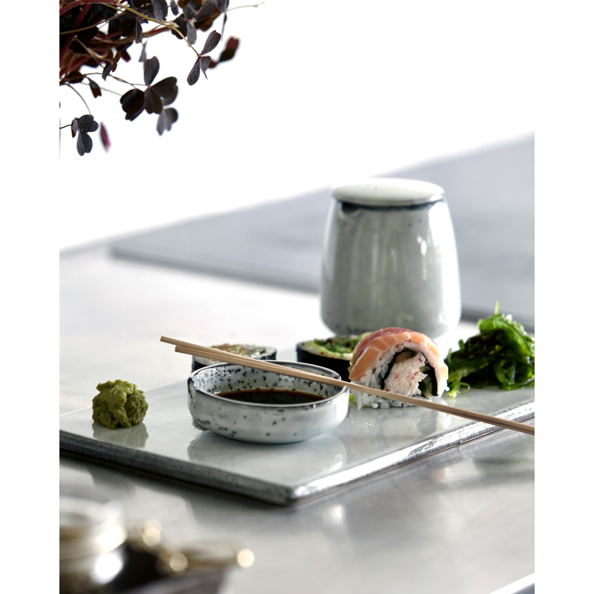 Hausarzt - Sushi -Teller, rustikal, grau;