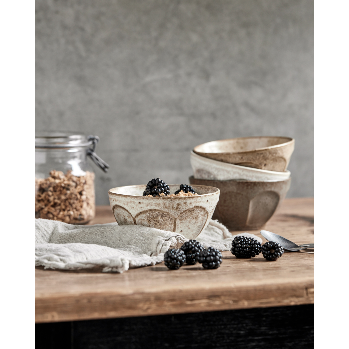 Bowl, Hdarch, rohe weiße;