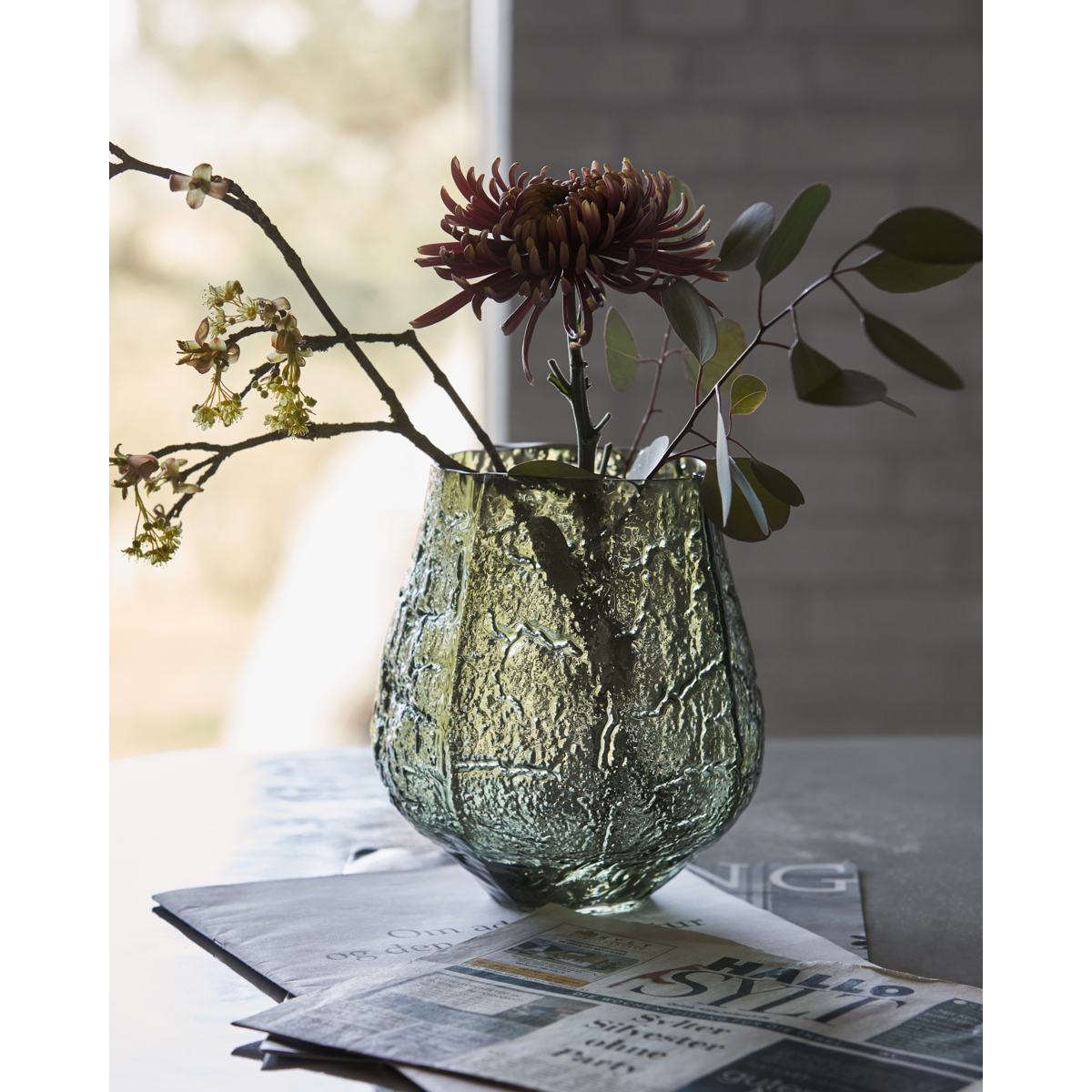 Vase, Hdmoun, dunkelgrün