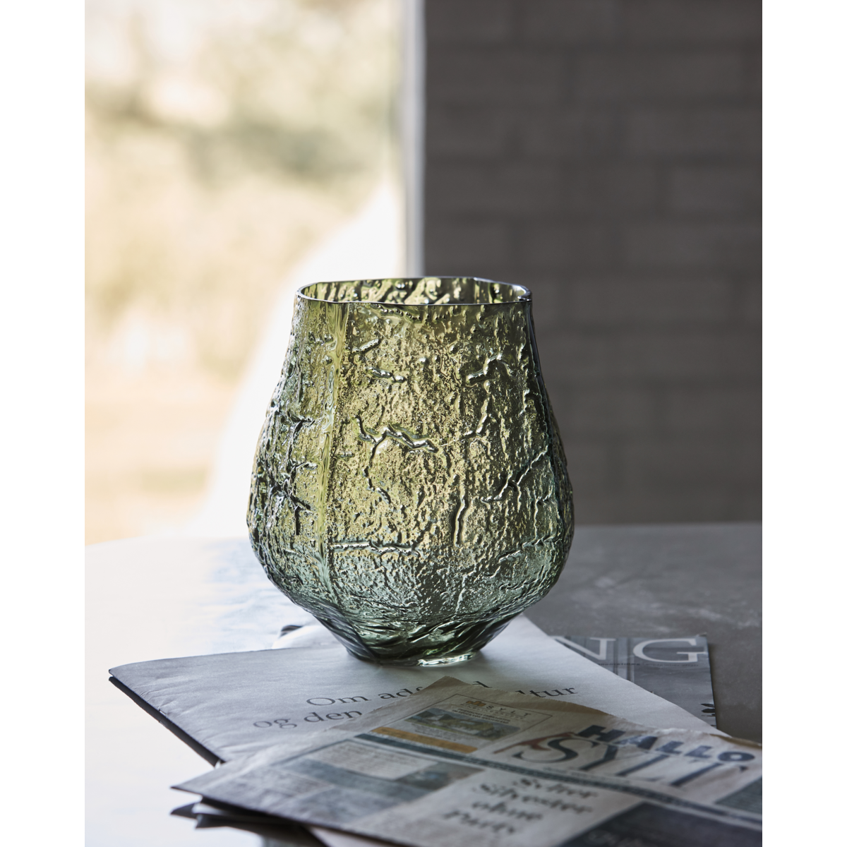 Vase, Hdmoun, dunkelgrün