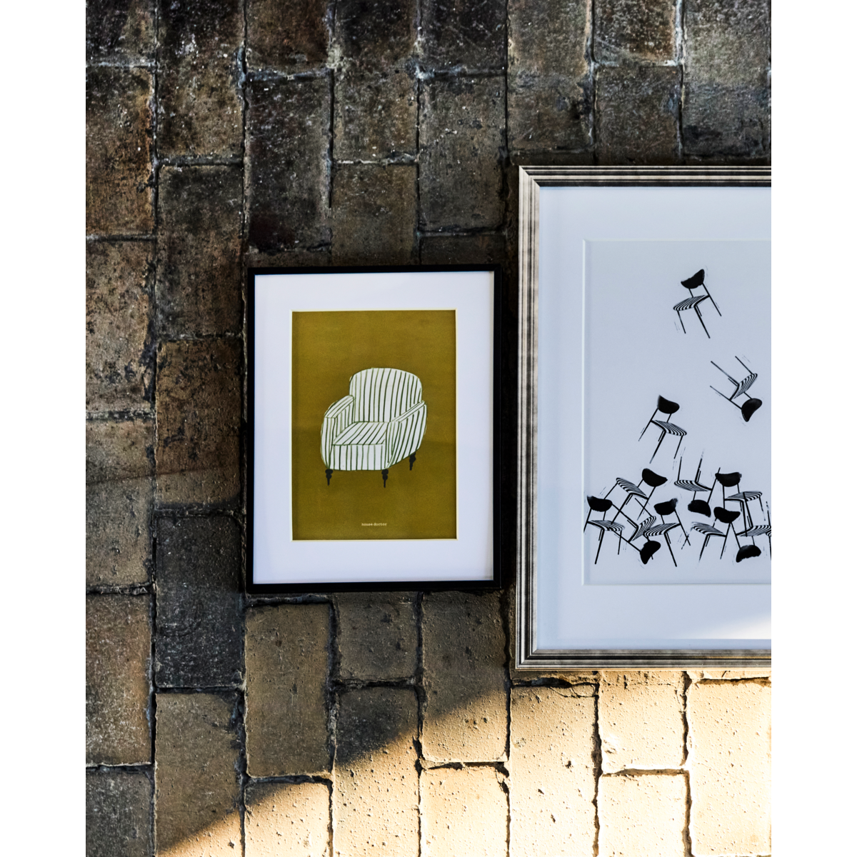 Wandkunst Hdchair, Senfgelb