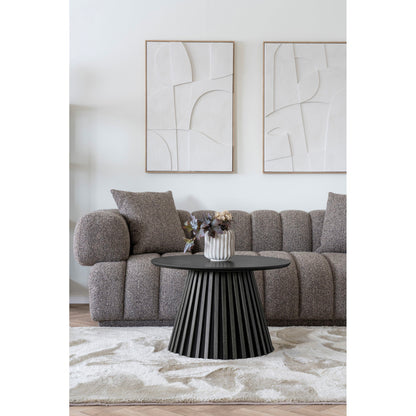 Osaka Couchtisch - Couchtisch, Eichenfurnier, schwarz Ø70x45 cm
