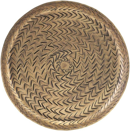 Hausarzt - zurück, Rattan, Messing Finish - H: 1,5 cm, Dia: 16 cm