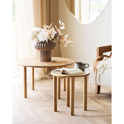 Jena Side Table - Beistelltisch, Eiche, Natur Ø40x40 cm