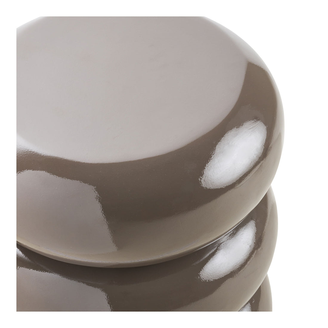 Rosolina Ecktisch - Ecktisch, Glasfaser, braun Ø35.5x44 cm