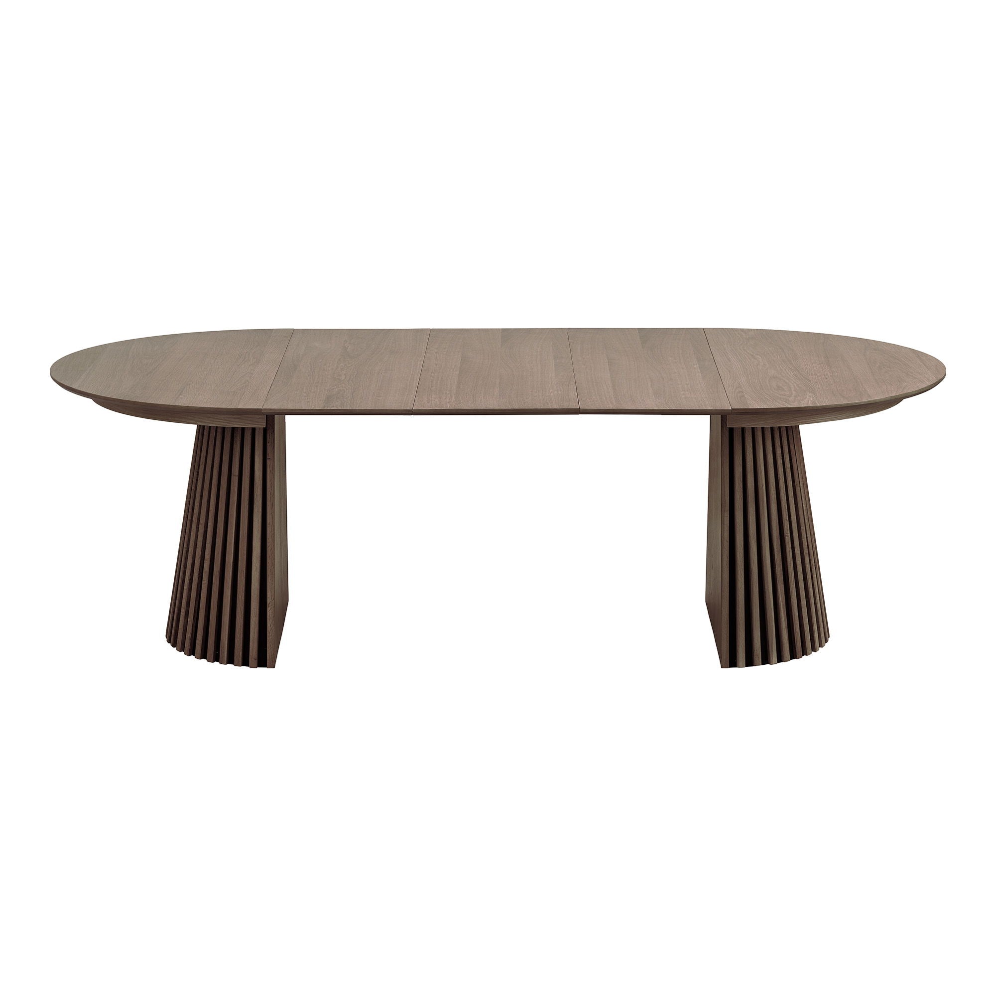 Osaka Esstisch - Esstisch, Egefins, geraucht, inkl. Drei ergänzende Platten Ø120x120-160-200-240x75 cm
