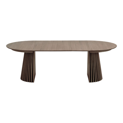 Osaka Esstisch - Esstisch, Egefins, geraucht, inkl. Drei ergänzende Platten Ø120x120-160-200-240x75 cm