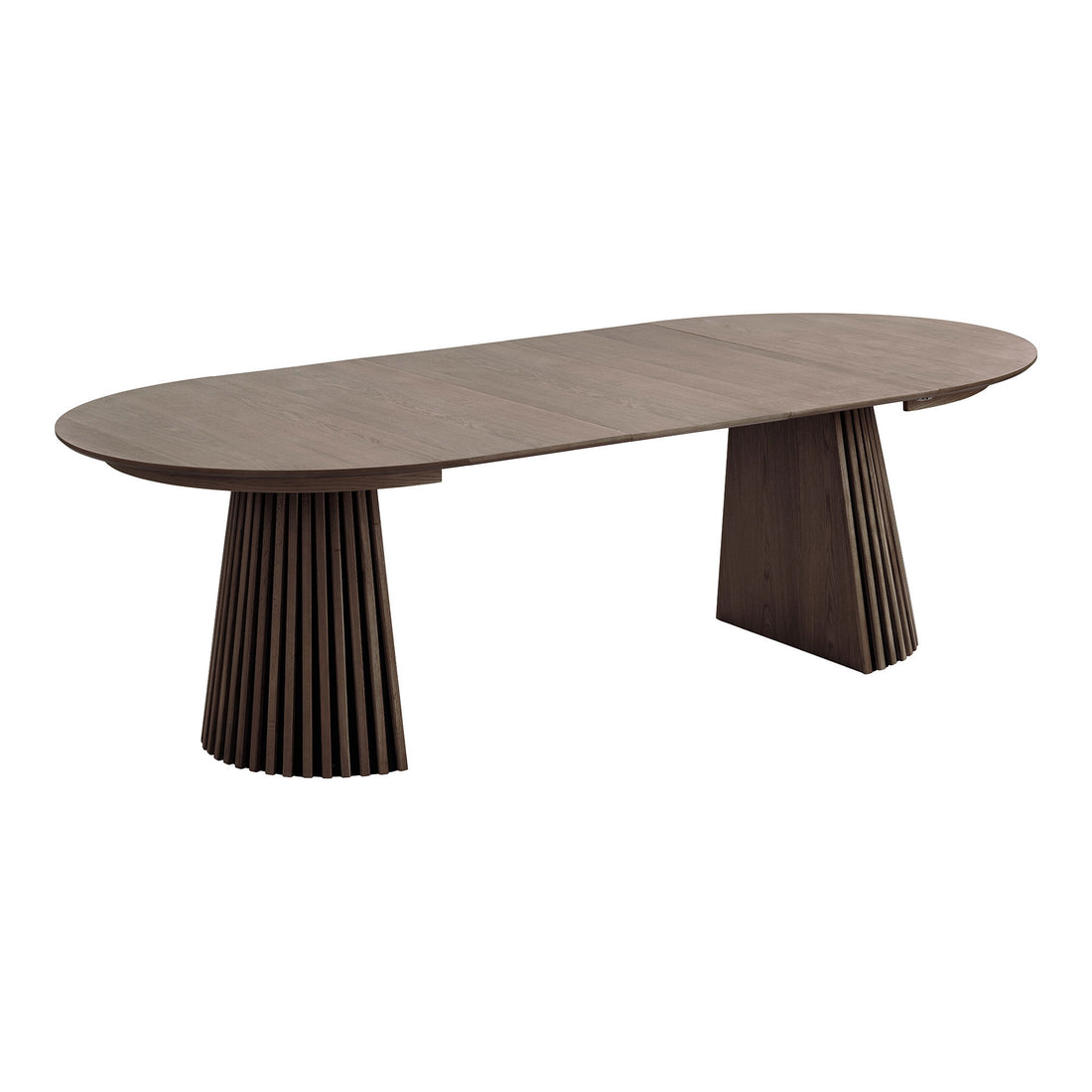 Osaka Esstisch - Esstisch, Egefins, geraucht, inkl. Drei ergänzende Platten Ø120x120-160-200-240x75 cm
