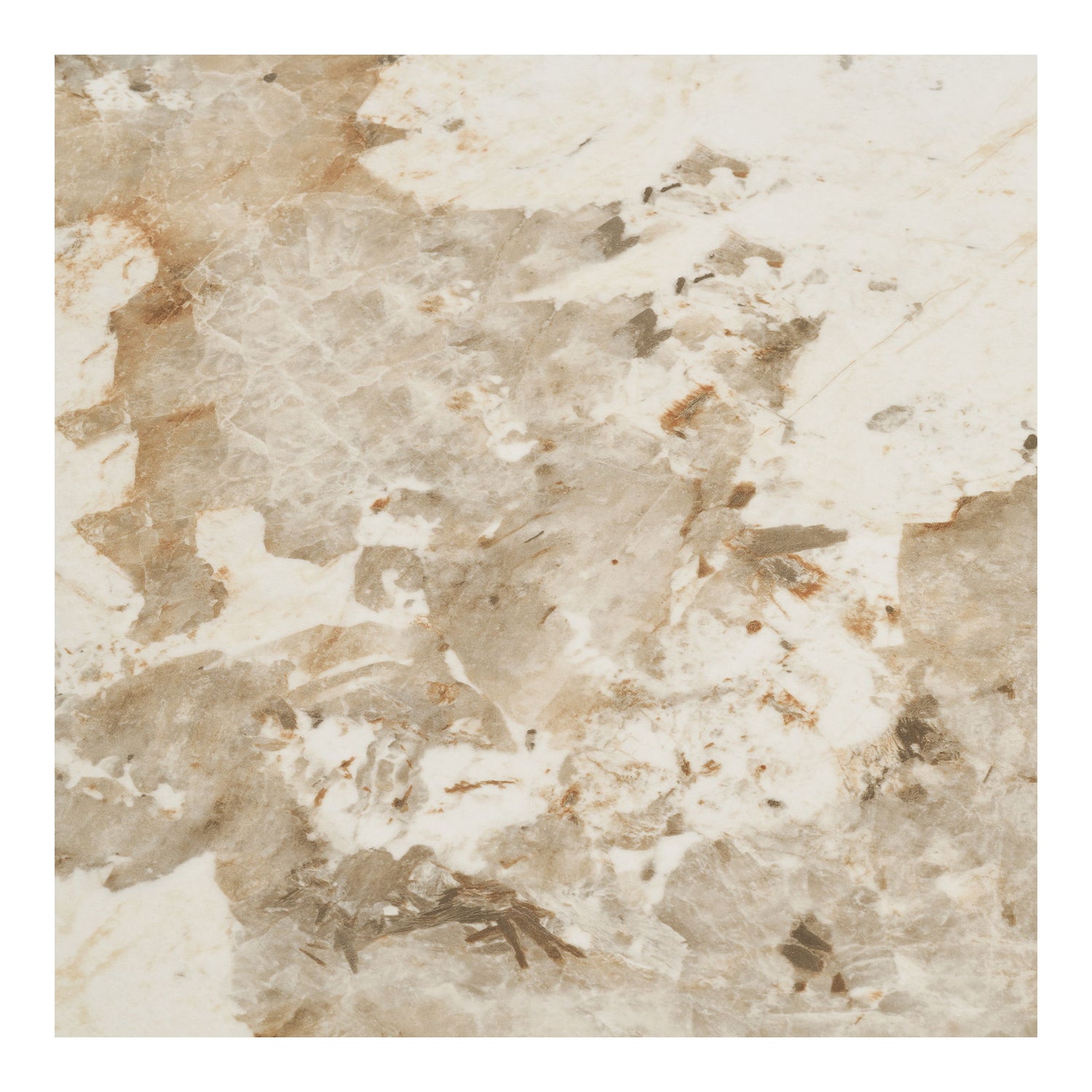 Athens Esstisch - Esstisch, Tischplatte aus Keramik, weiß, dunkelbraun ø120x76 cm